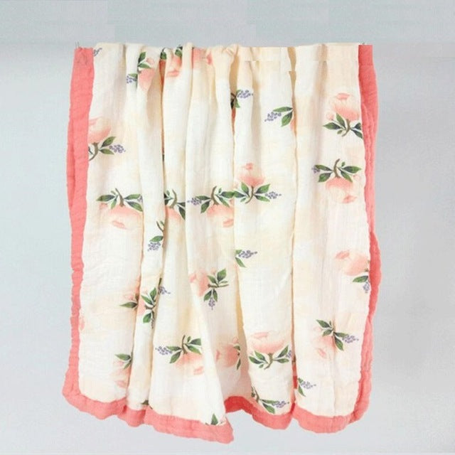 Bamboo & Cotton Double-Layer Muslin Blanket Swaddle - Big ...