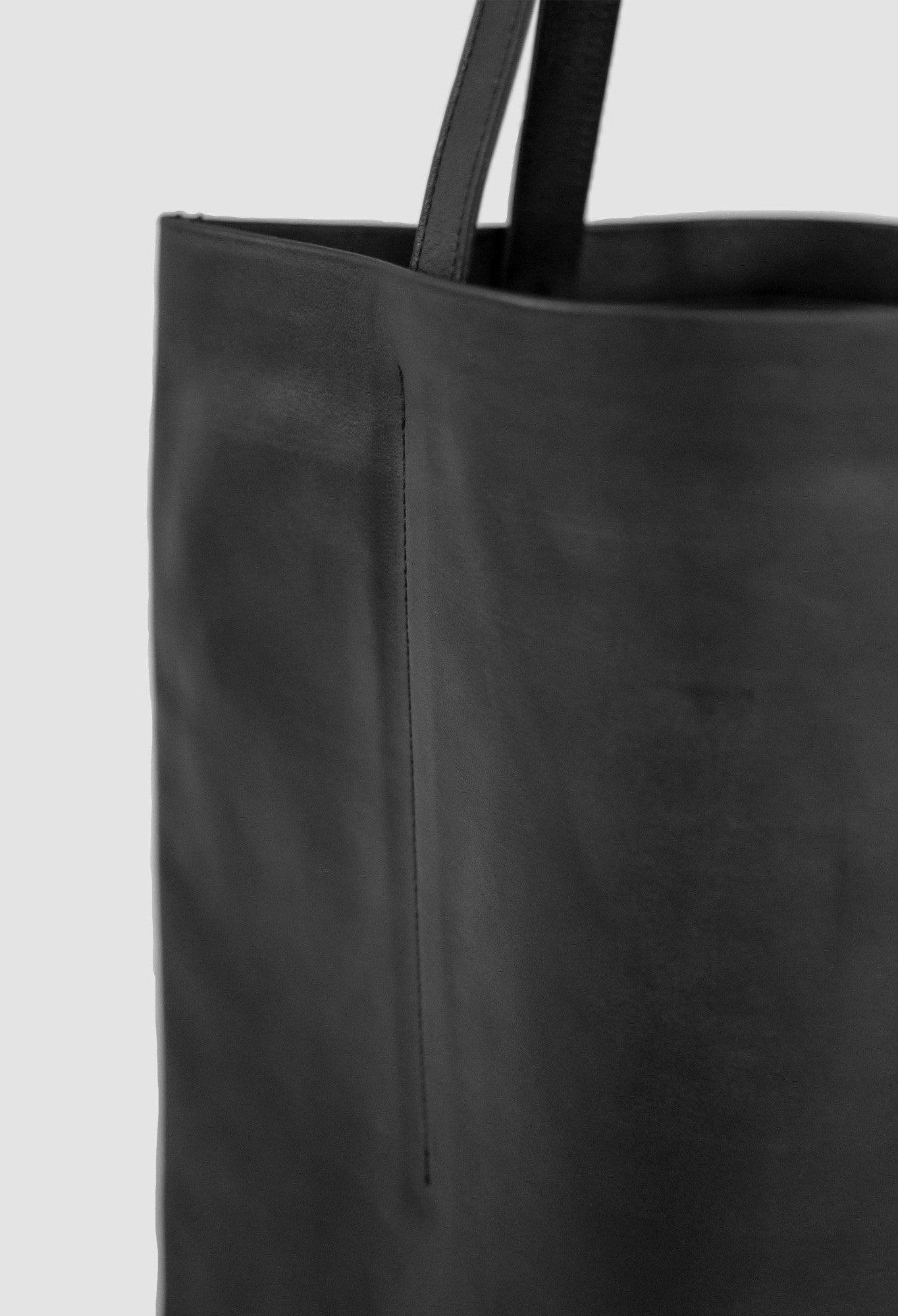 Leather Highway Tote Bag by ISAAC REINA in Navy