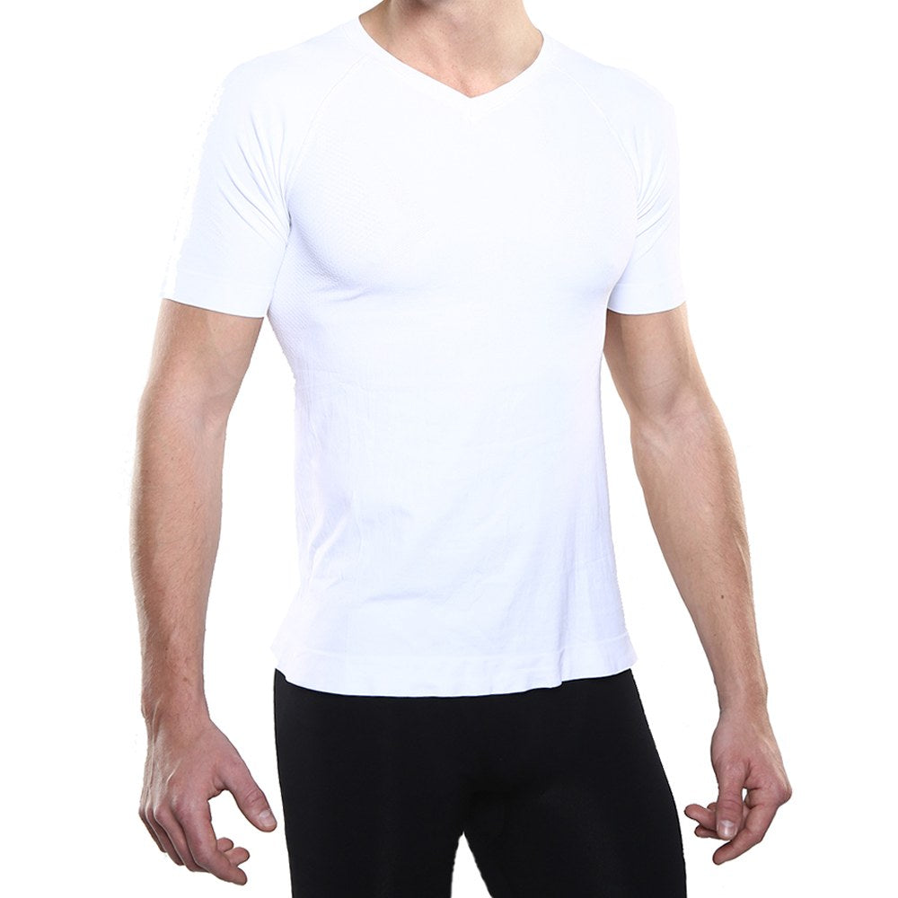 Circulation V Neck T Shirt For Men Smart Fiber Far Infrared