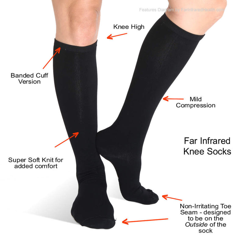 Knee High Circulation Socks | Smart Fiber Energizing Far Infrared Sock ...