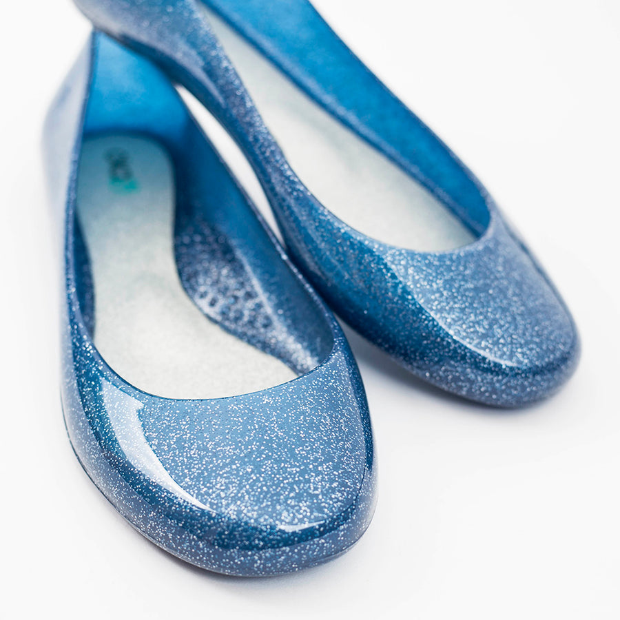 dusty blue flat shoes