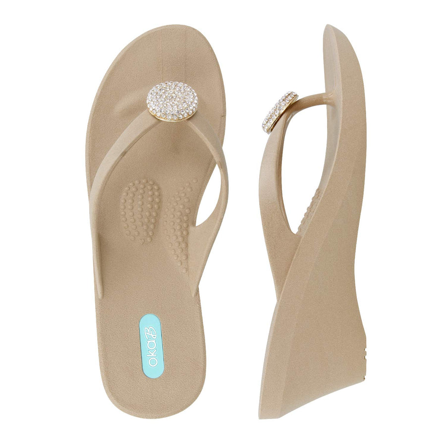 Joy Wedge Flip Flop | Oka-B Shoes