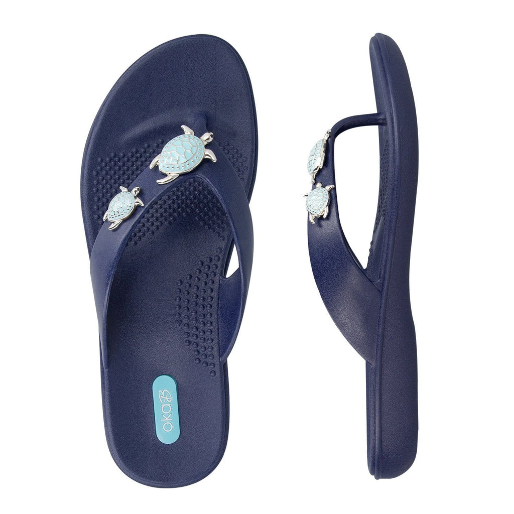 Theresa | Comfortable Turtle Flip Flops for Women | Oka-B Shoes