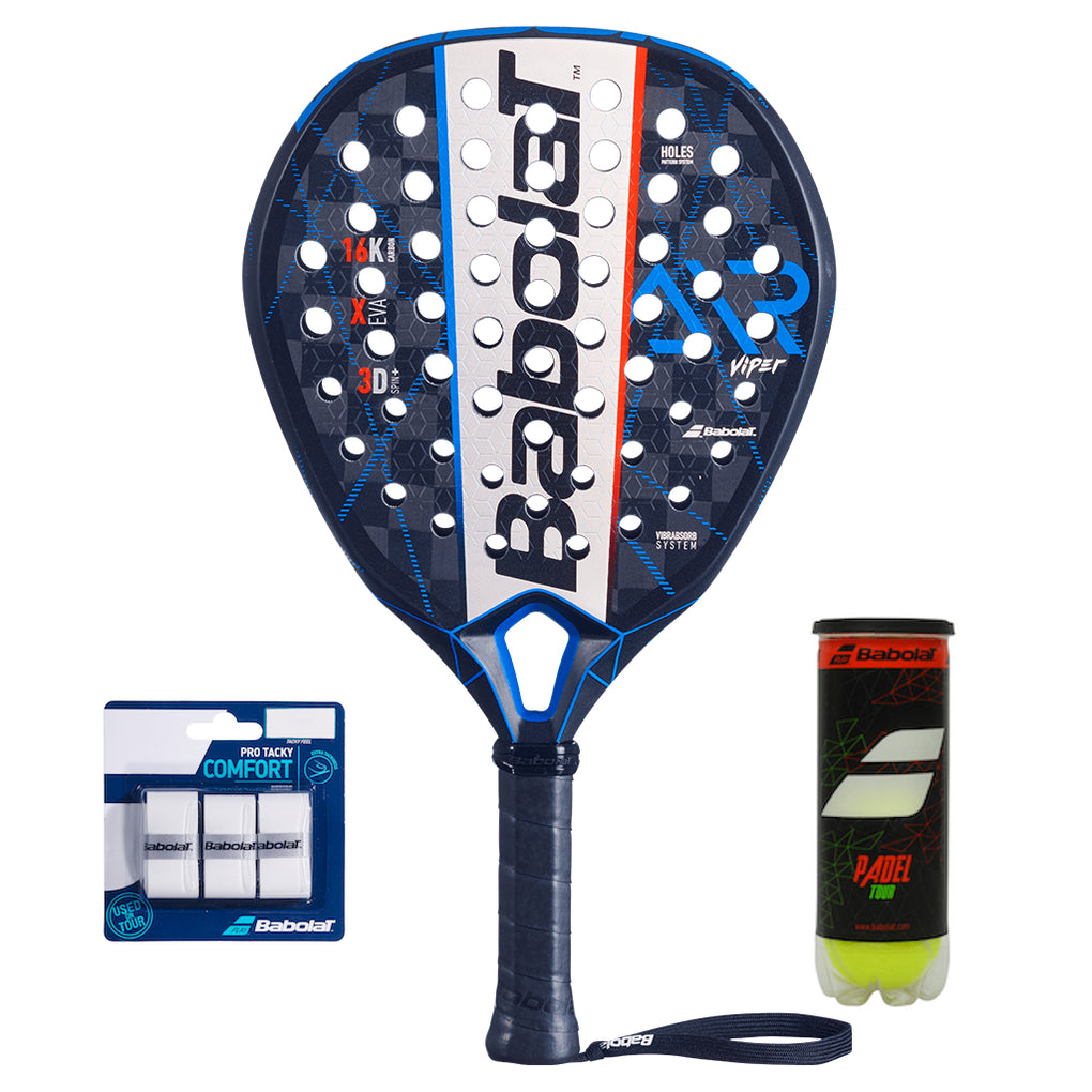 Babolat Viper Air 2021 + 3-pack Overgrip + Padel Tour - Köp online hos