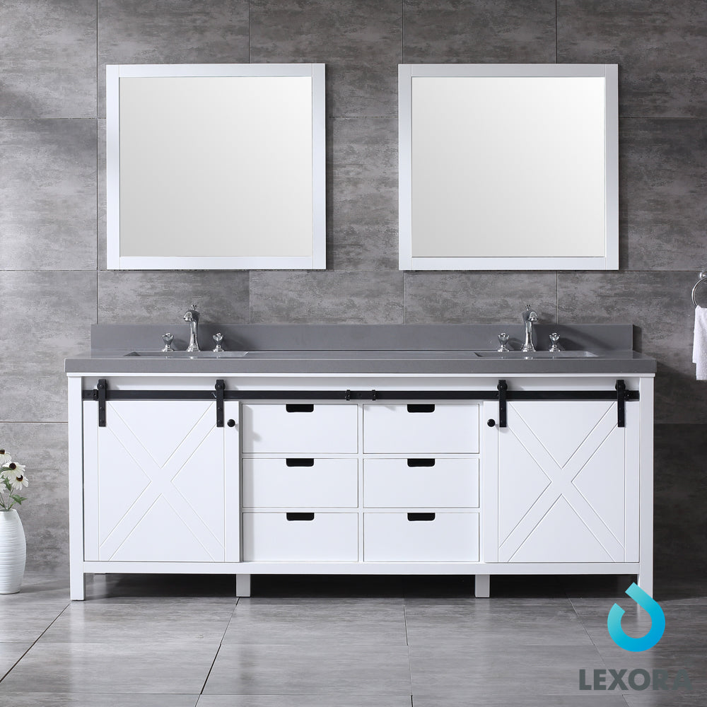 Marsyas 84 Double Vanity White