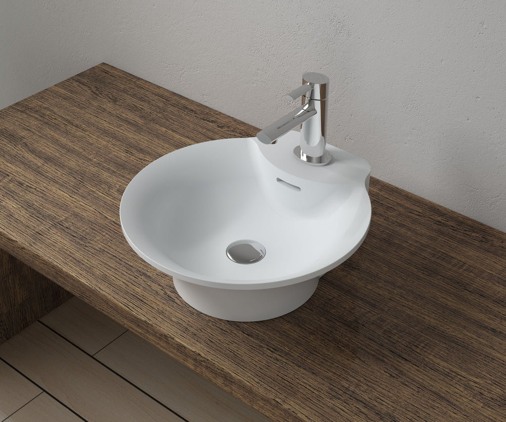 round vessel bathroom sinks no overflow