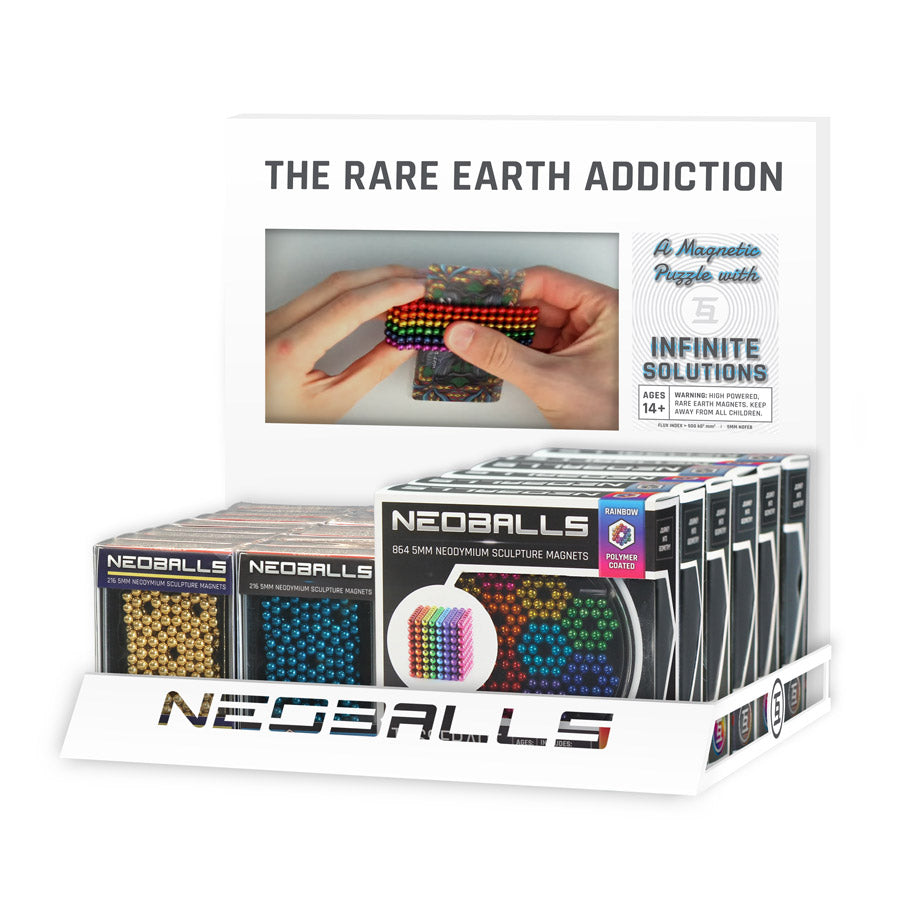 Tesseract Cassette: 864 Rainbow Neoballs 5mm Magnetic Balls