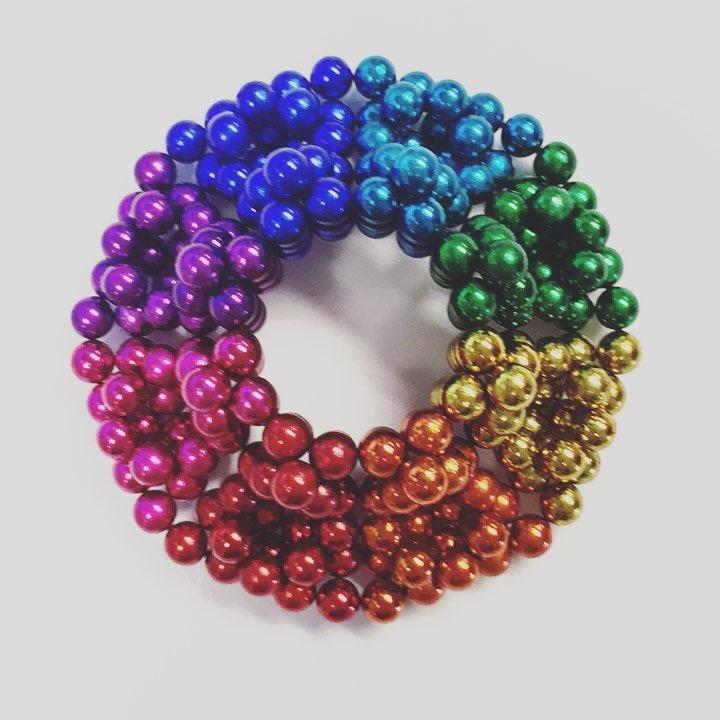 Tesseract Cassette: 864 Rainbow Neoballs 5mm Magnetic Balls | Neoballs ...