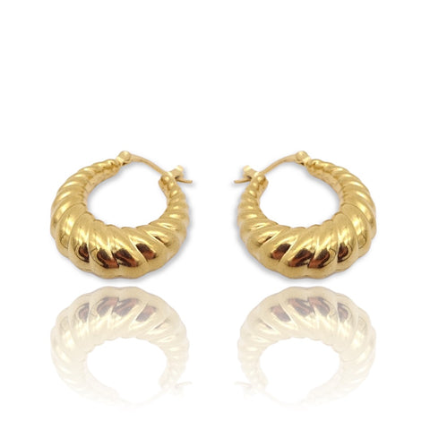 KIKICHIC | NYC | Big Lightweight 14k Gold Croissant Hoops Earrings ...