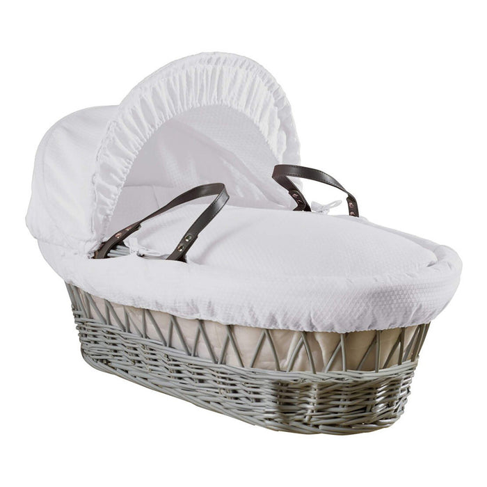 clair de lune grey wicker moses basket