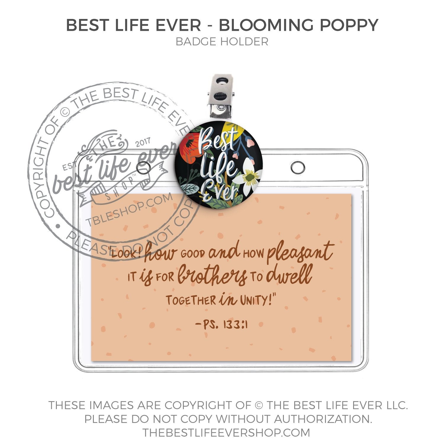 Regional International Convention Badge Holder Blooming Poppy B The Best Life Ever Shop