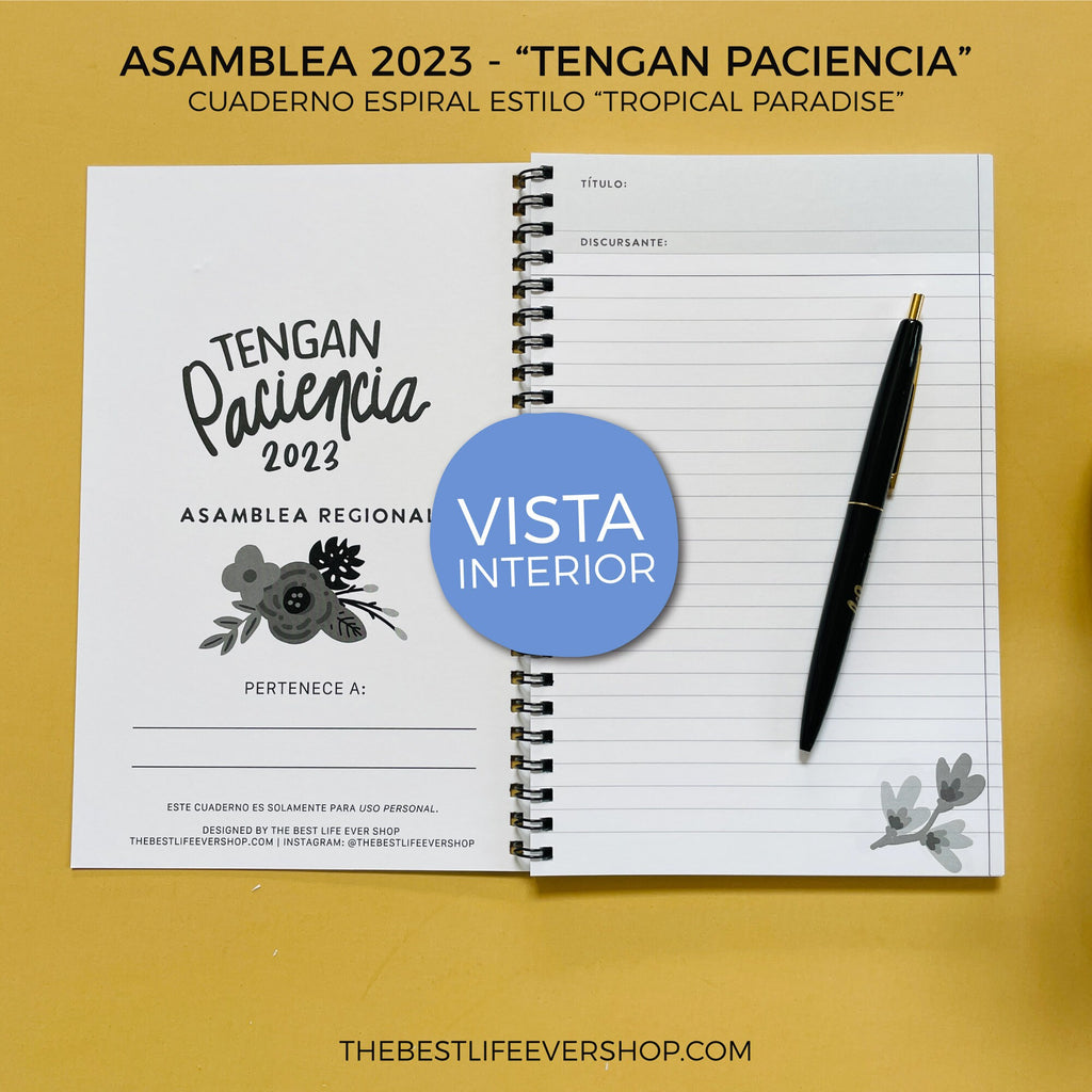 Cuaderno para la Asamblea Regional 2023 Tengan Paciencia Tropical Pa