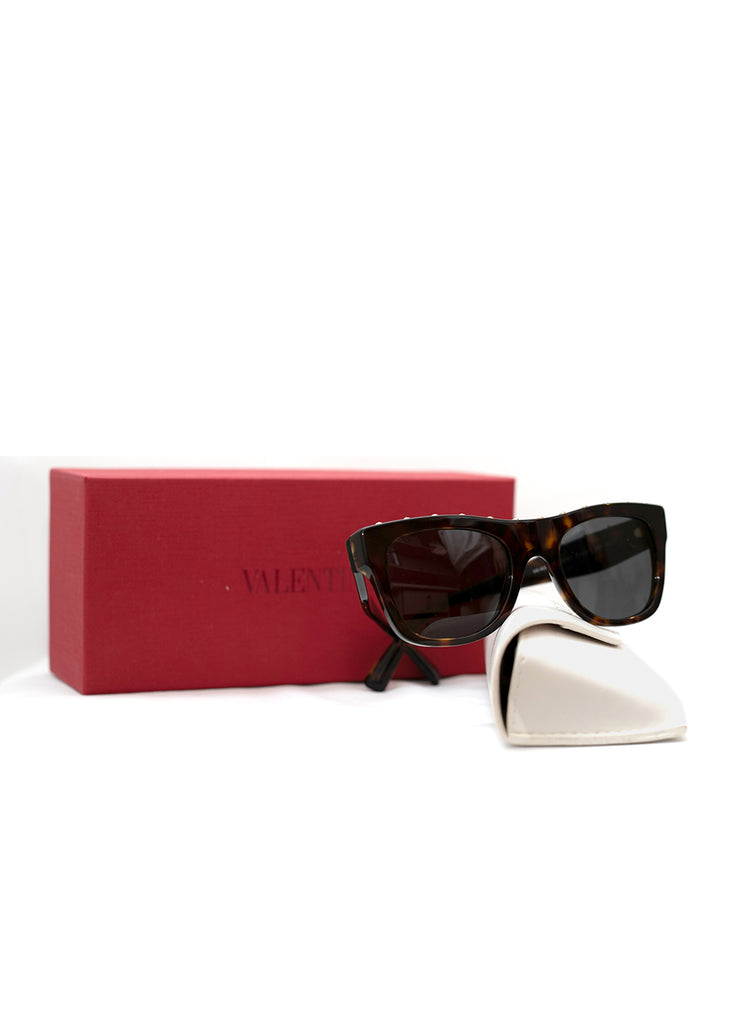 valentino red studded sunglasses