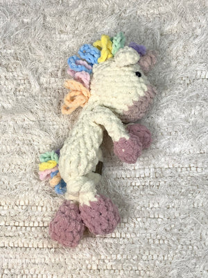 Handmade Crochet Luna the Mini Unicorn Snuggler/Lovey - Mi-Mi's Closet