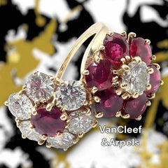 Van Cleef Diamond Ruby Fleurette Ring At Fortrove.com