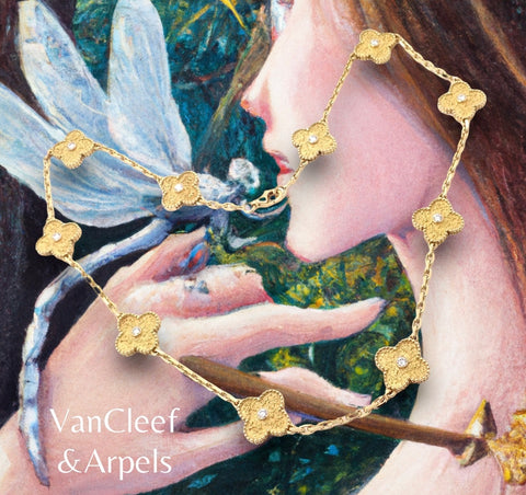 Van Cleef & Arpels Diamond Alhambra Necklace
