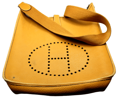 Authentic! Hermes Evelyne Orange Brown Epsom Leather GM Handbag Purse -  Ruby Lane