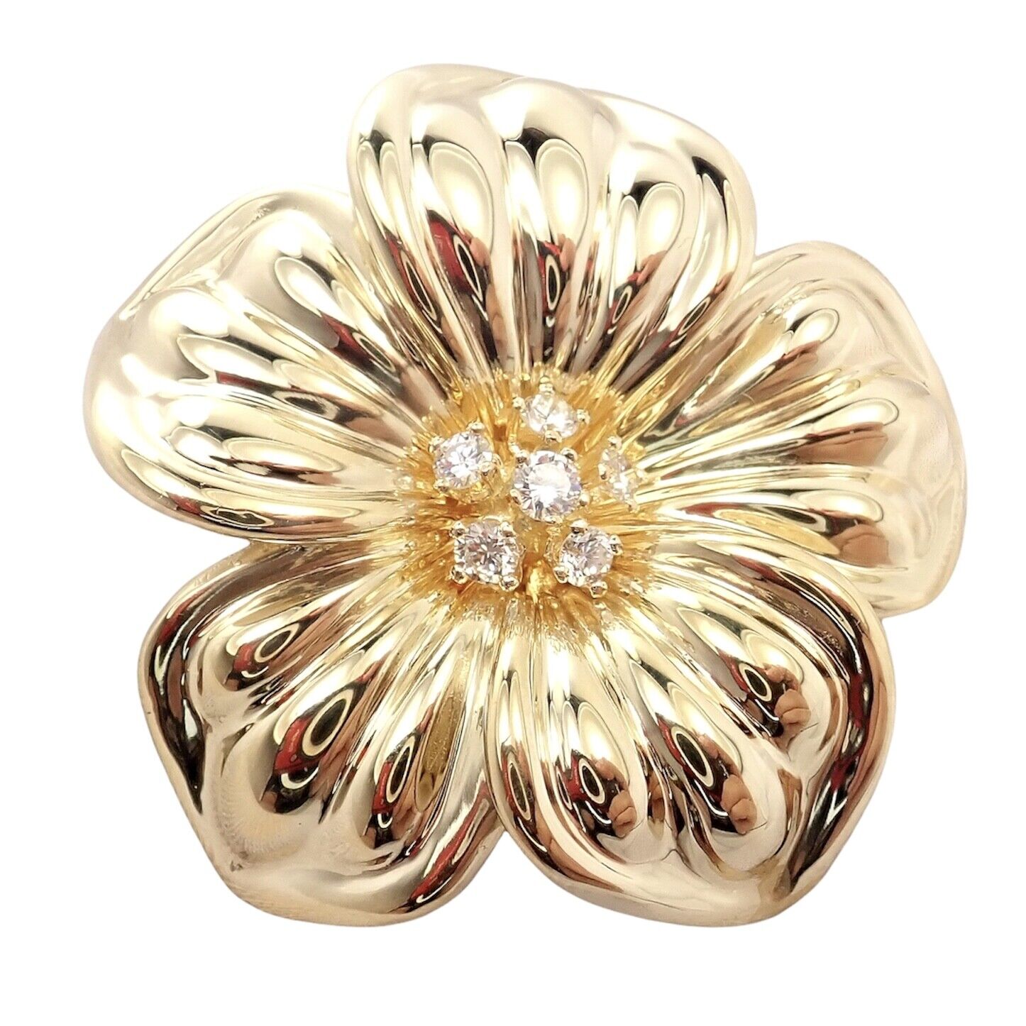 Van Cleef & Arpels Diamond Gold Leaf Brooch Pin – Select Antique Jewelry