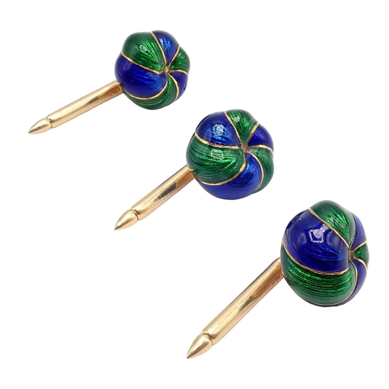 Estate Bvlgari Bulgari 18K Yellow Gold Cufflinks – Oak Gem