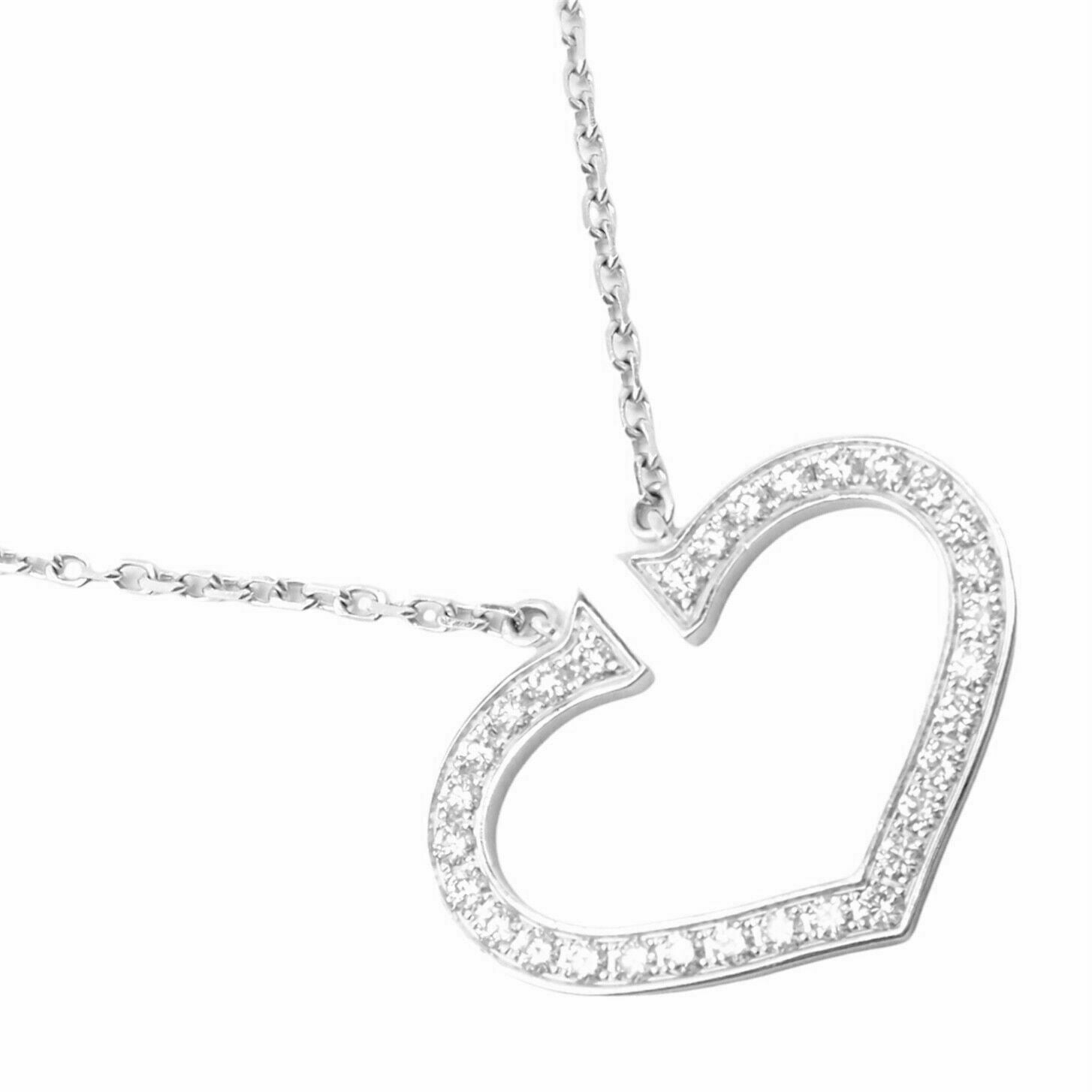 Cartier Diamond Double C Heart Pendant Necklace in 18kt – Watch