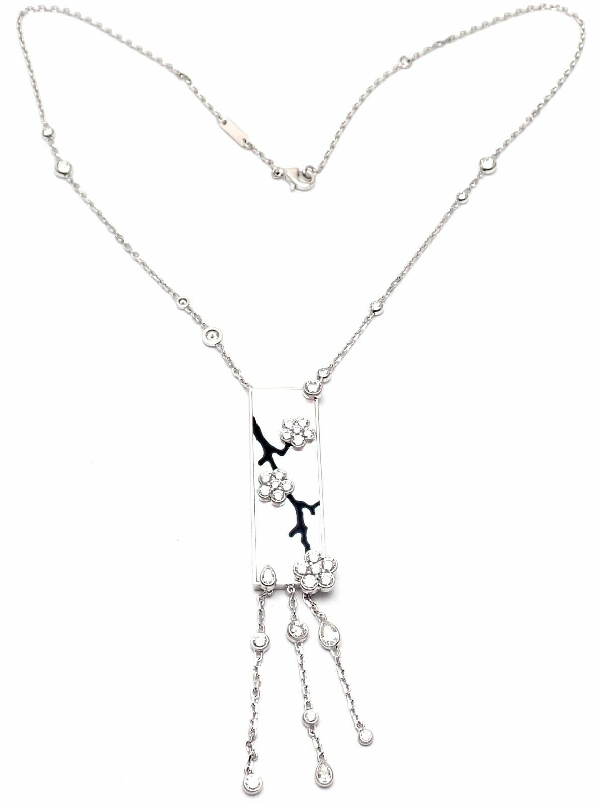 Rare! Authentic Louis Vuitton 18K White Gold Diamond Ballet Shoes Charm Pendant