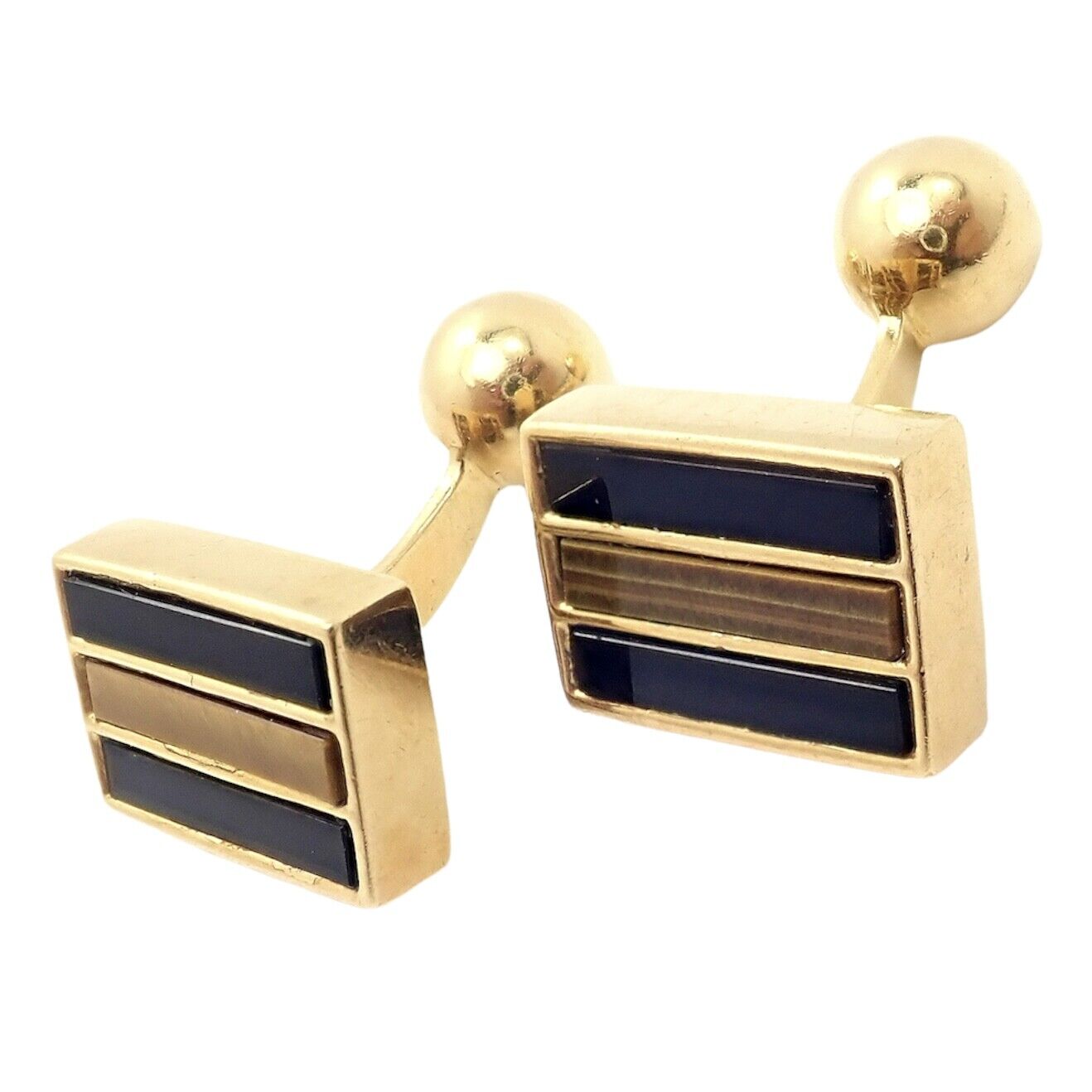 Tiffany & Co Button Cufflinks in 14k Yellow Gold – Nally Jewels