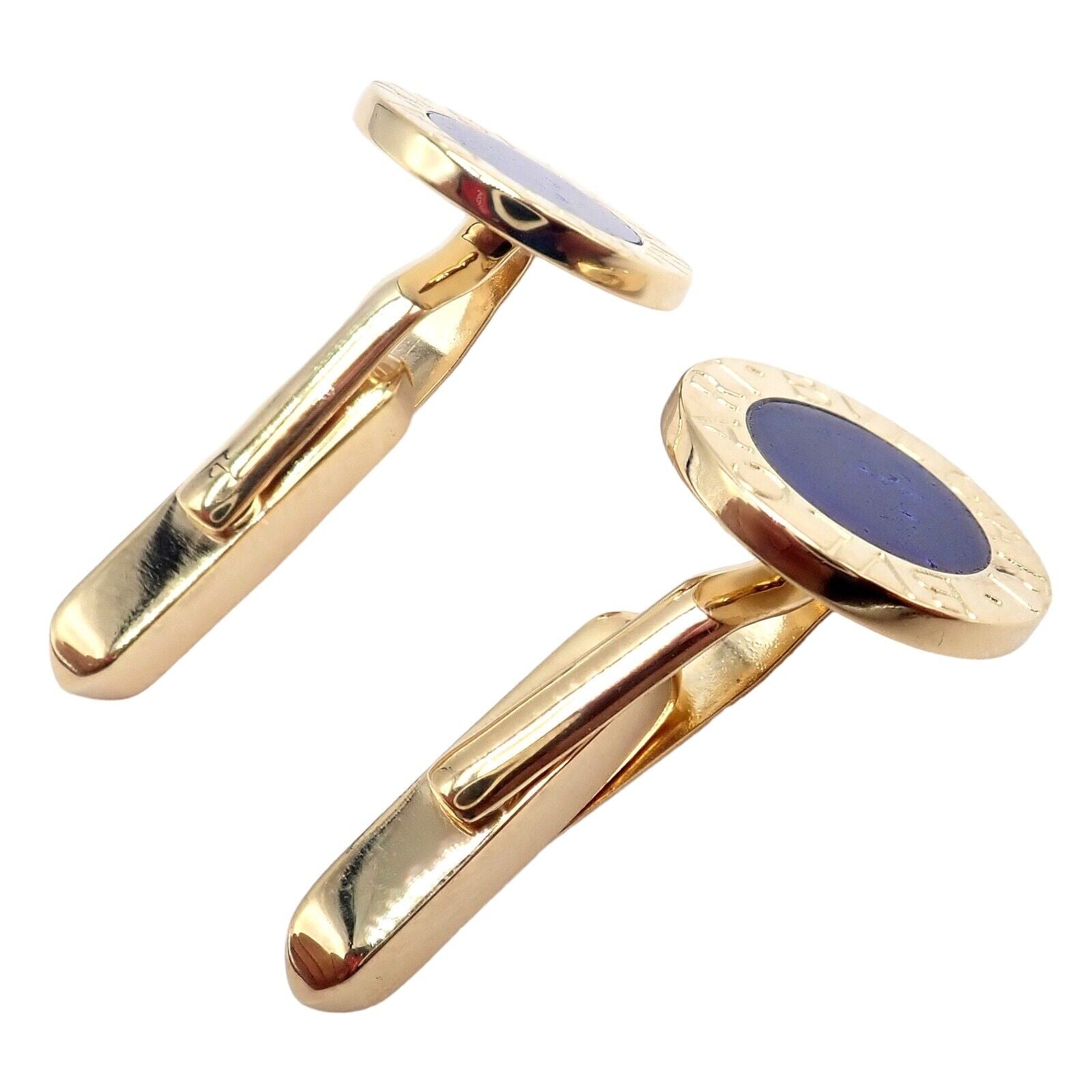 Estate Bvlgari Bulgari 18K Yellow Gold Cufflinks – Oak Gem