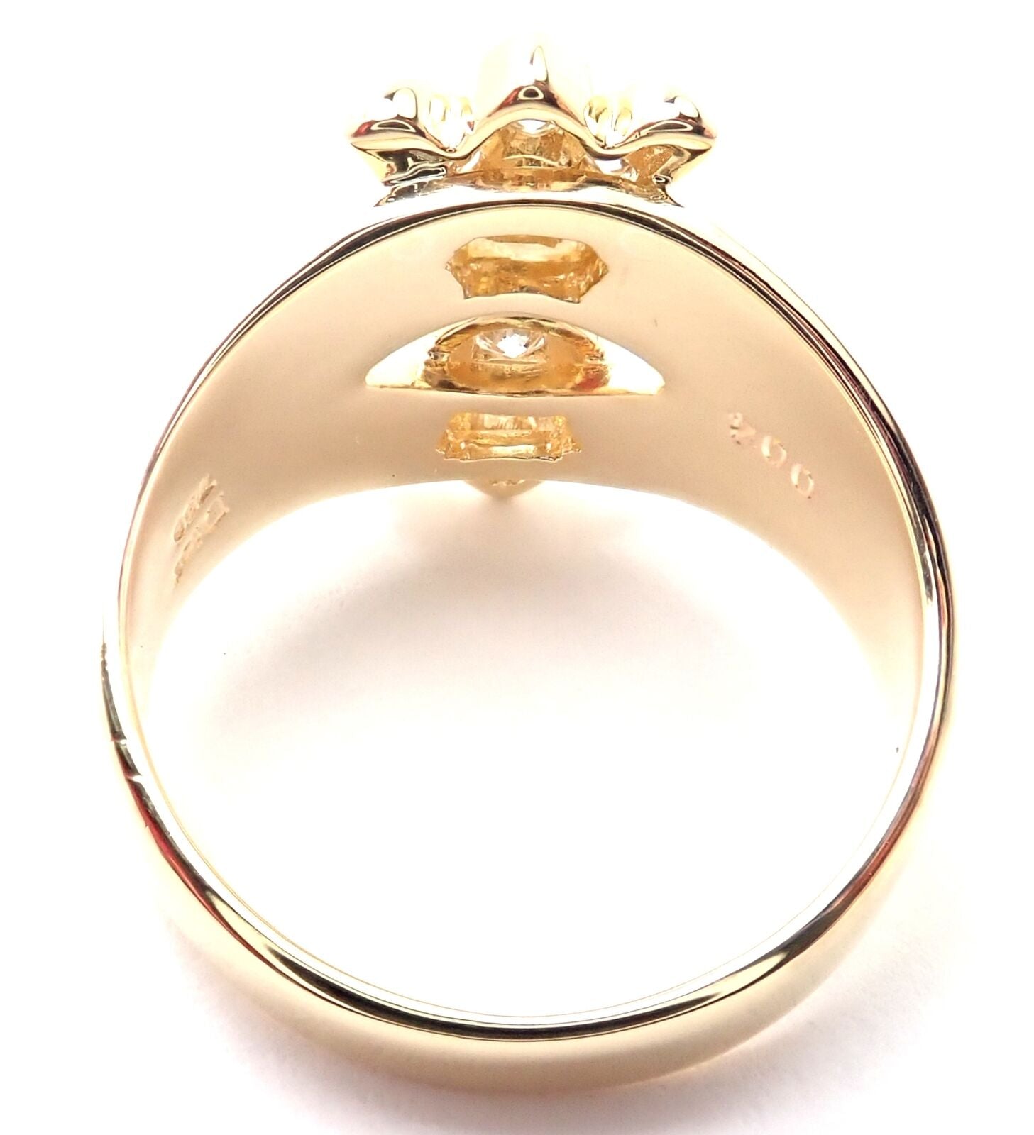 Christian Dior Yellow Gold Diamond Band Ring  Opulent Jewelers