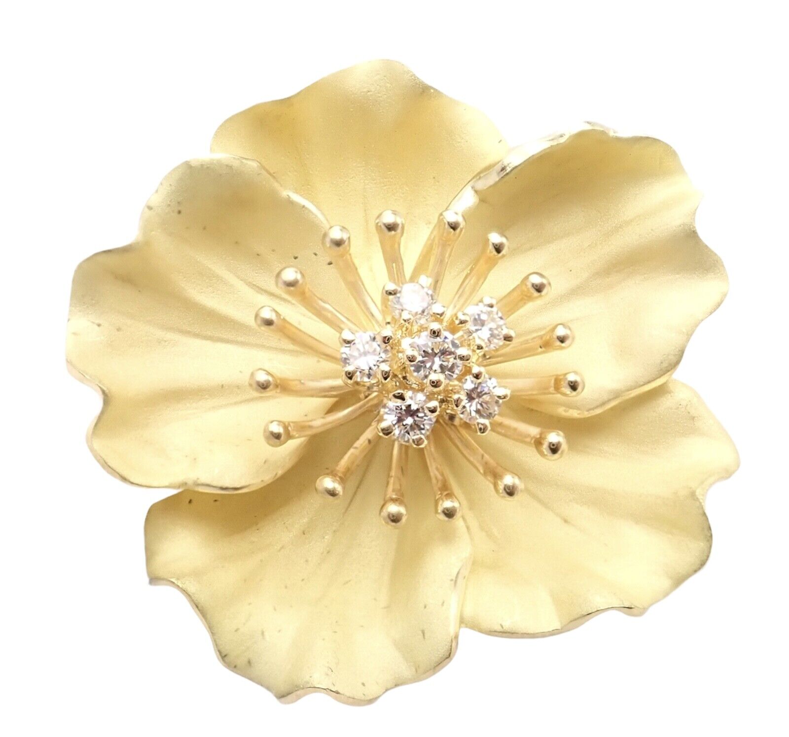 Tiffany & Co. Anemone Diamond Brooch Pin in 18k Yellow Gold – Elie's Fine  Jewelry