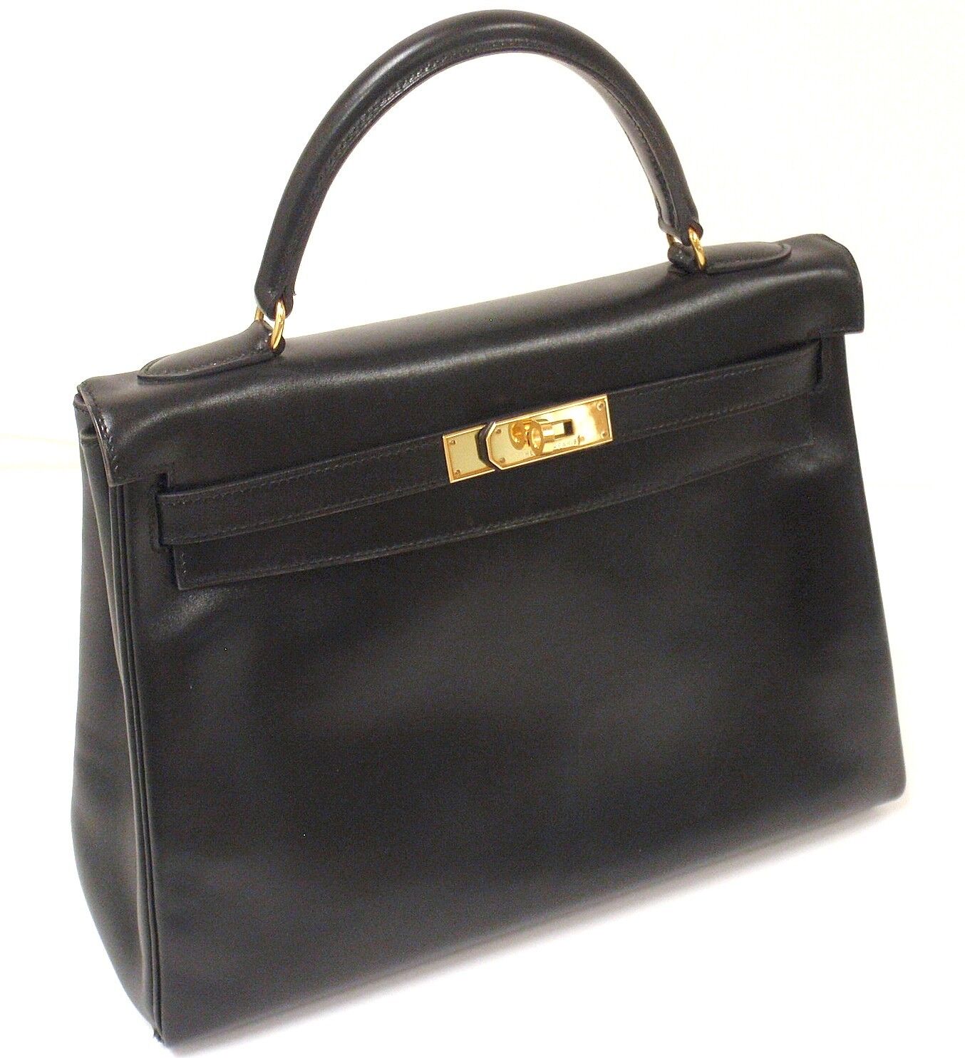 HERMÈS, BLACK BOX LEATHER CONSTANCE 23 WITH GOLD HARDWARE, Luxury  Handbags, 2020