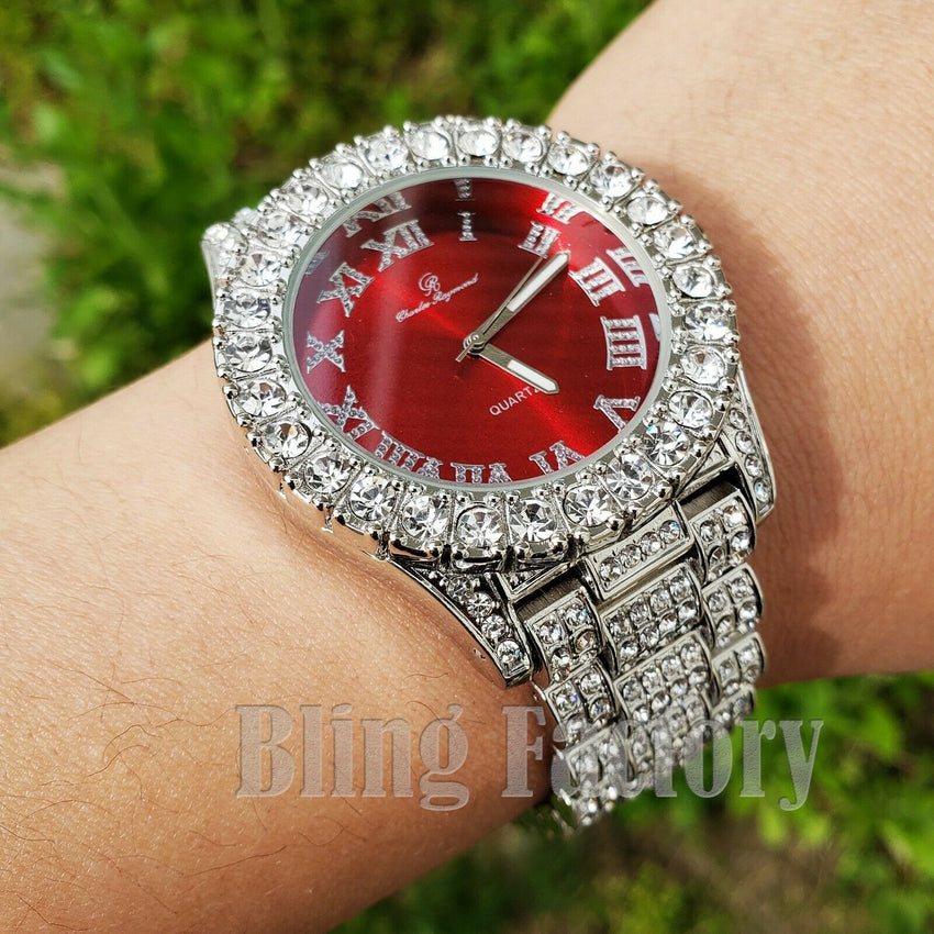 simulated diamond watch