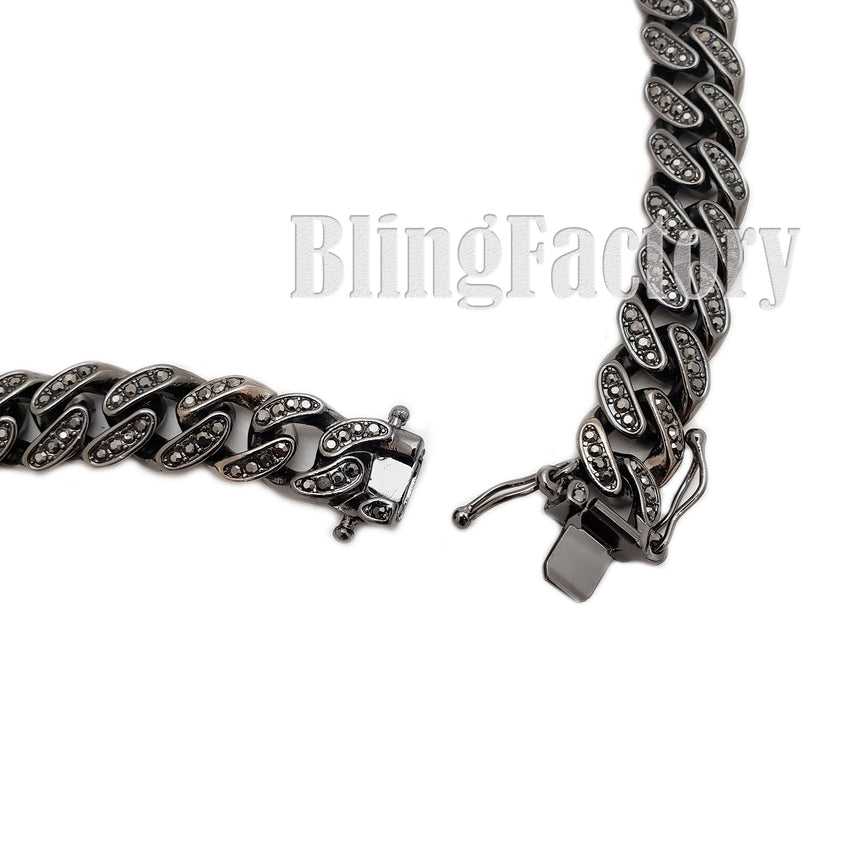 black choker with chain