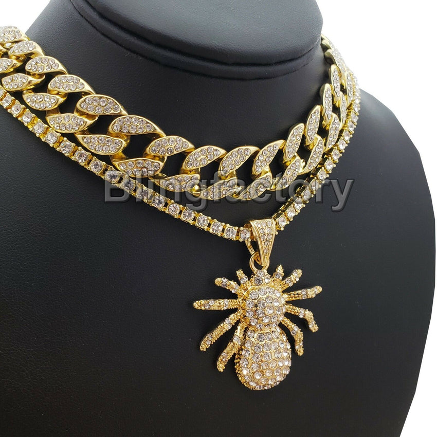 Hip Hop Spider Pendant \u0026 18\