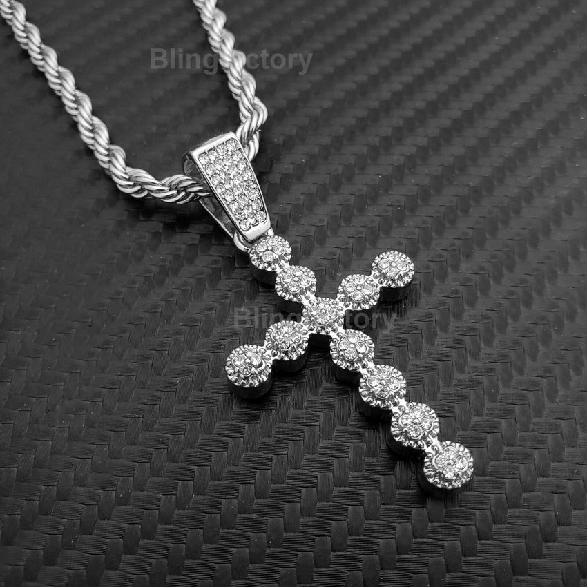 Hip Hop Iced out Bubble style Cross 