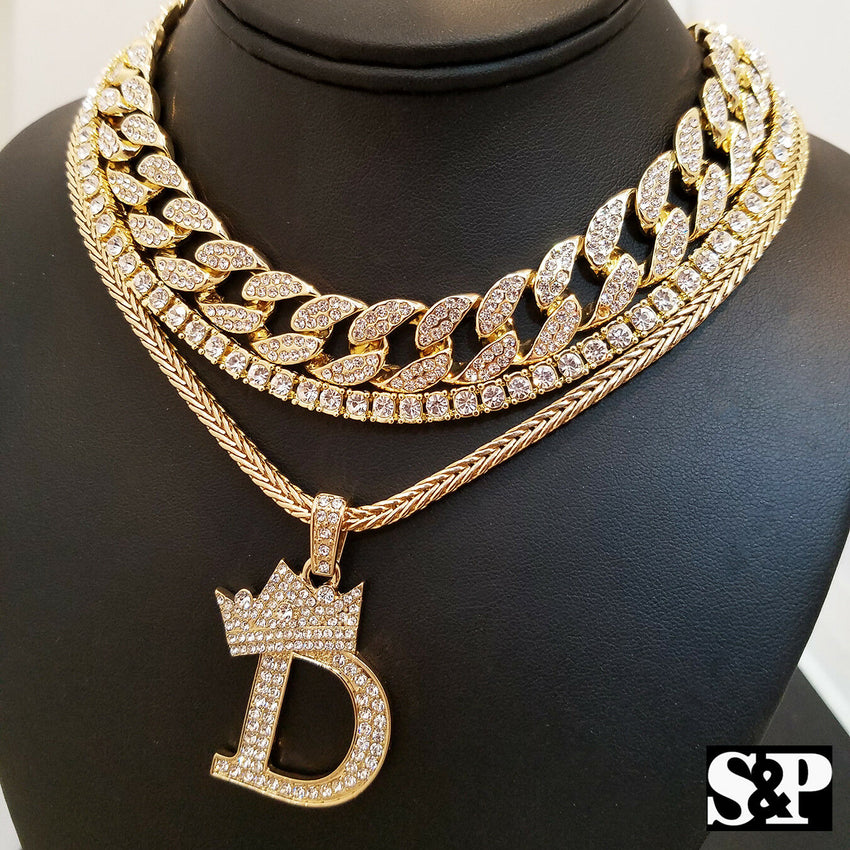 Full Iced Cuban \u0026 1 ROW DIAMOND CHAIN \u0026 