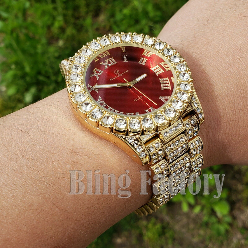 simulated diamond watch