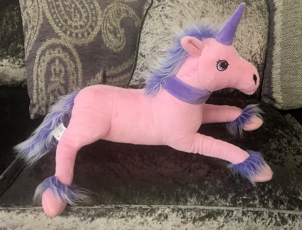 Purple & Pink Unicorn Soft Toy (Small) – Comfortzone Home Furnishers