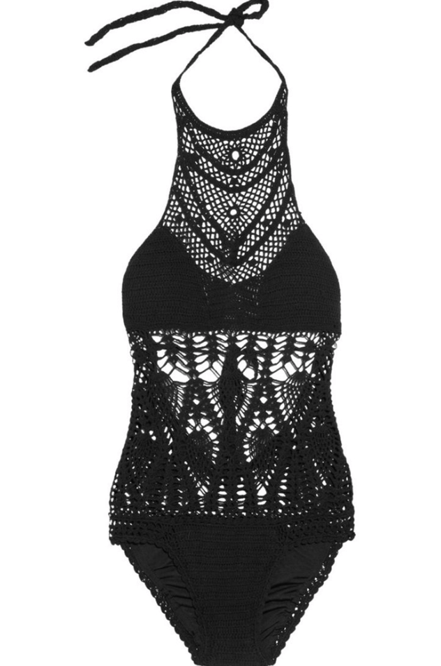 The Feathering Peacock Crochet One Piece Swimsuit Lisa Maree