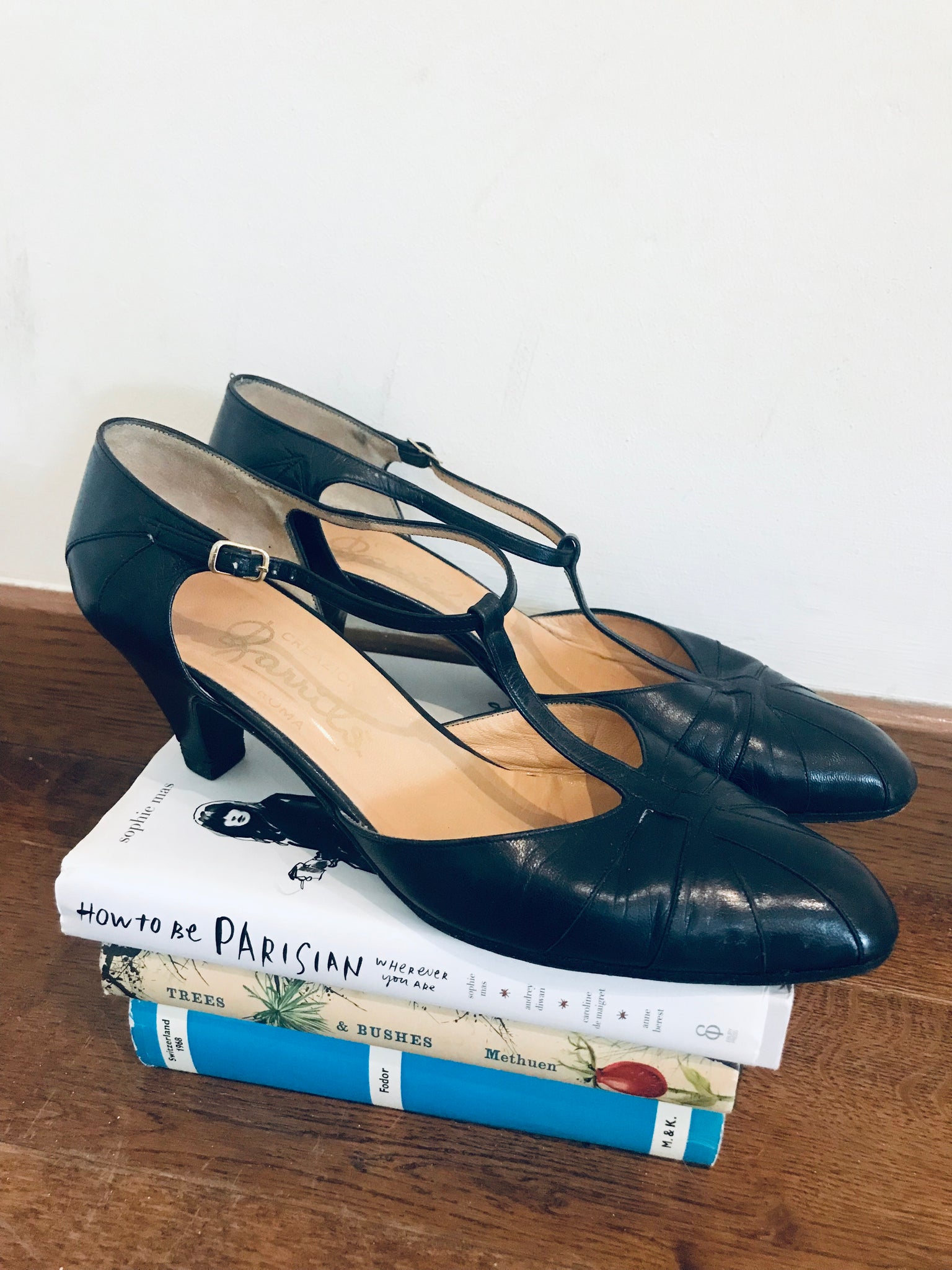 Vintage blue T bar shoes | Vexed Apparel