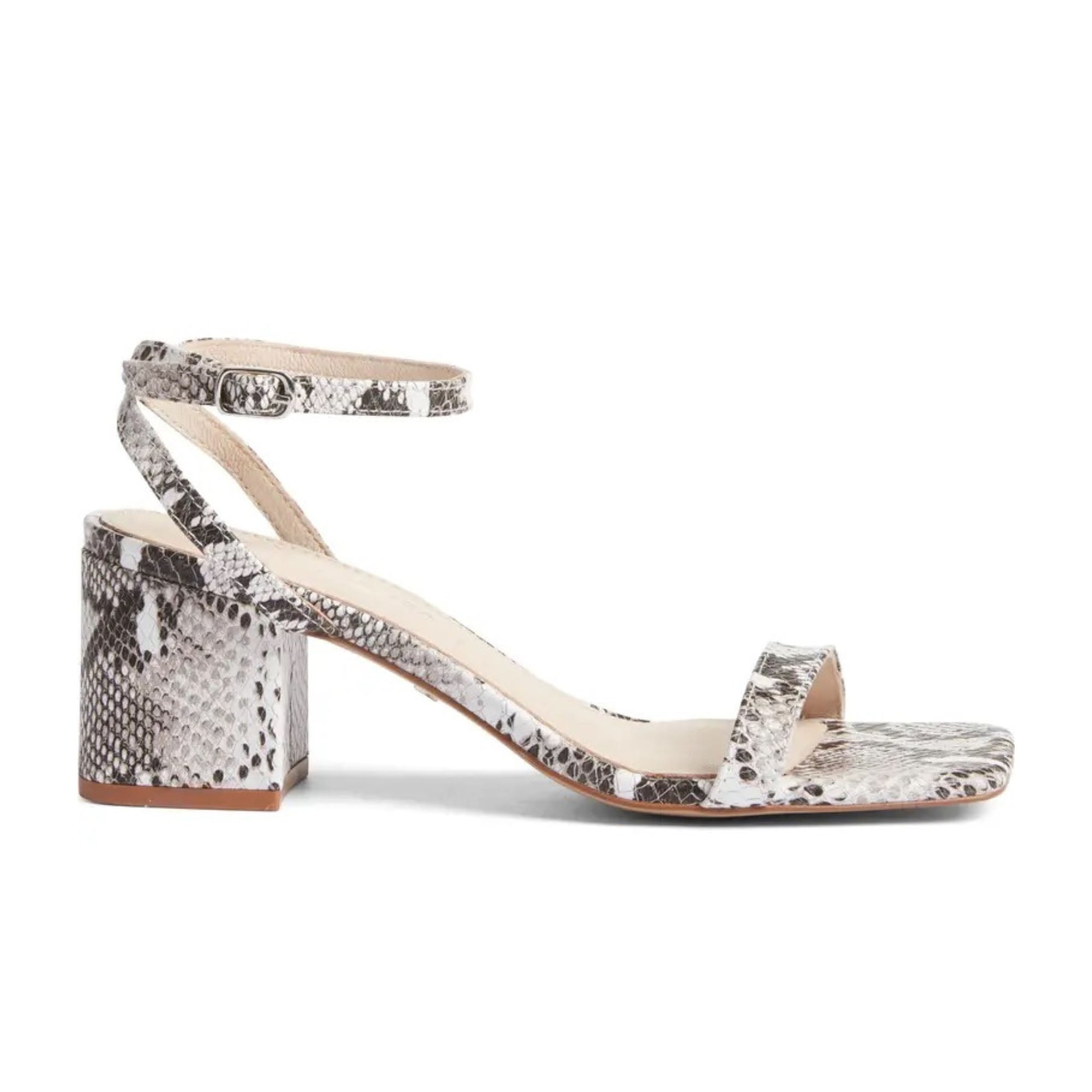 Diana Block Sandal in Snake Print