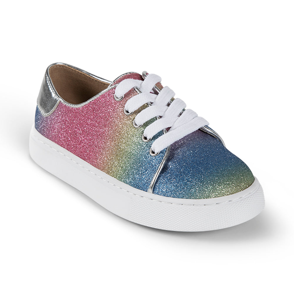 Miss Bowery Pastel Rainbow Glitter Sneaker