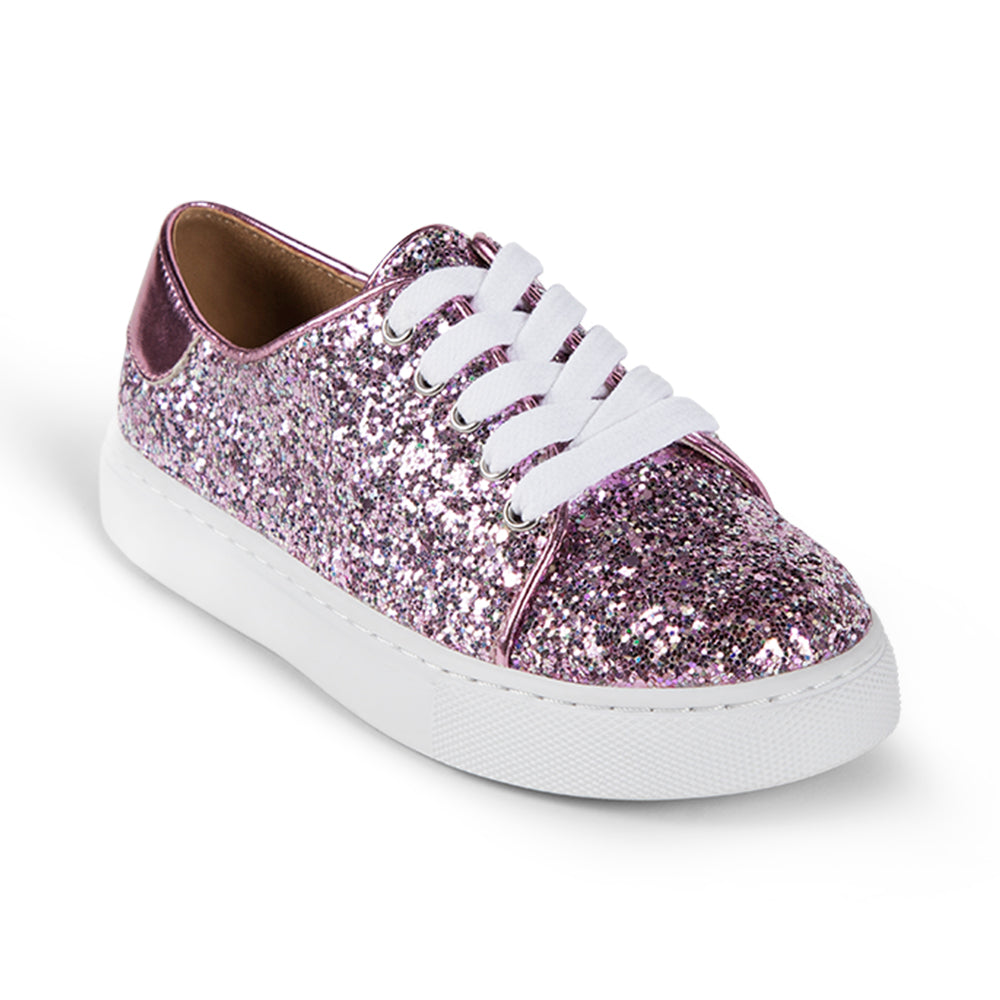 Miss Bowery Pink Chunky Glitter Sneaker