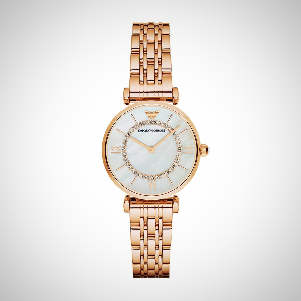 ar1909 armani rose gold ladies watch