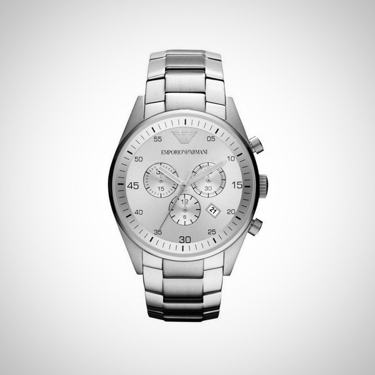 AR5869 Unisex Silver Chronograph Watch