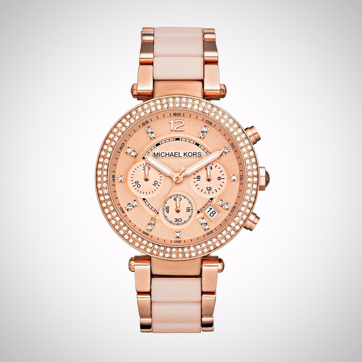 ladies michael kors parker chronograph watch mk5491