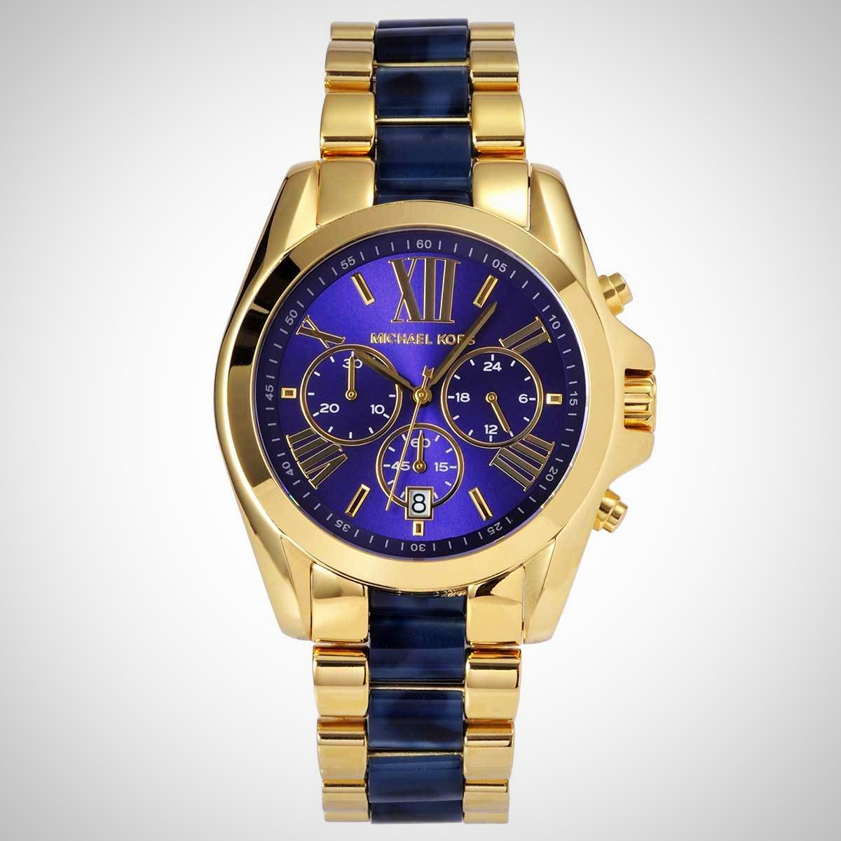 michael kors blue watch mens