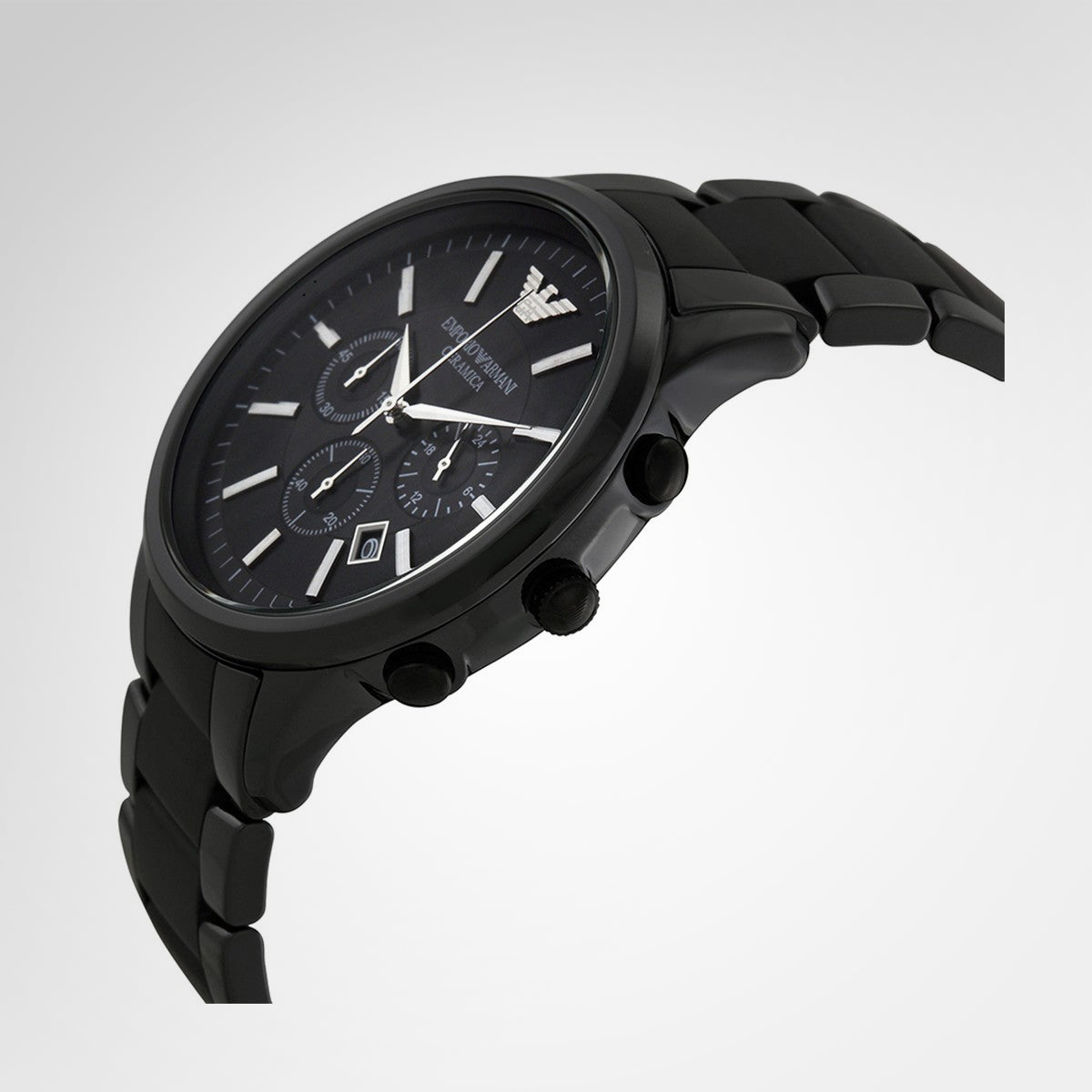 armani watches ar1451 black ceramica chronograph mens watch
