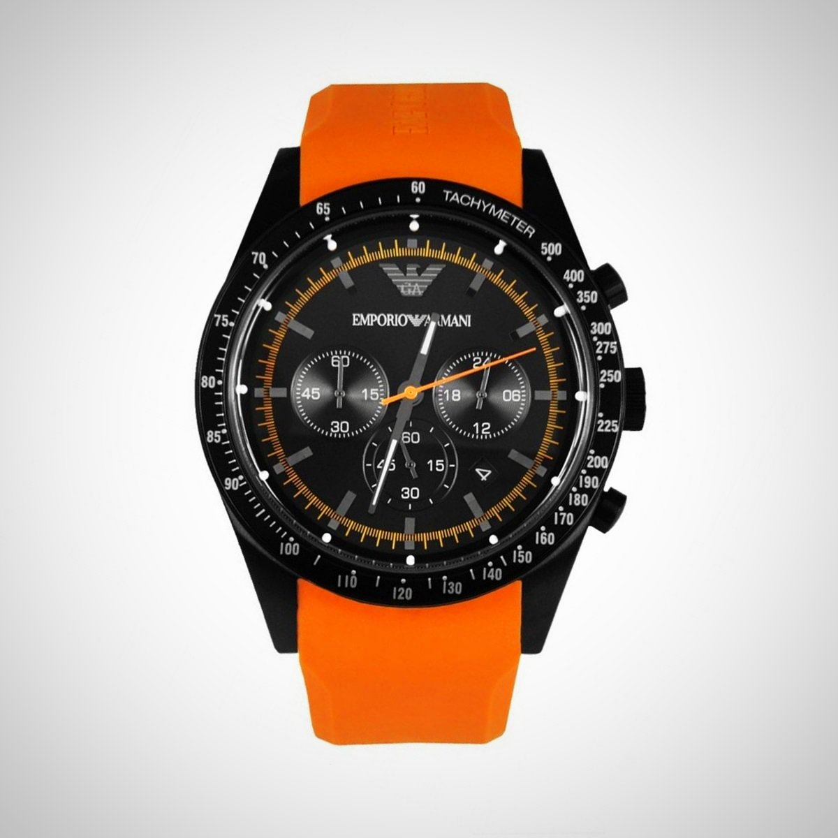 emporio armani ar5987 orange chronograph watch