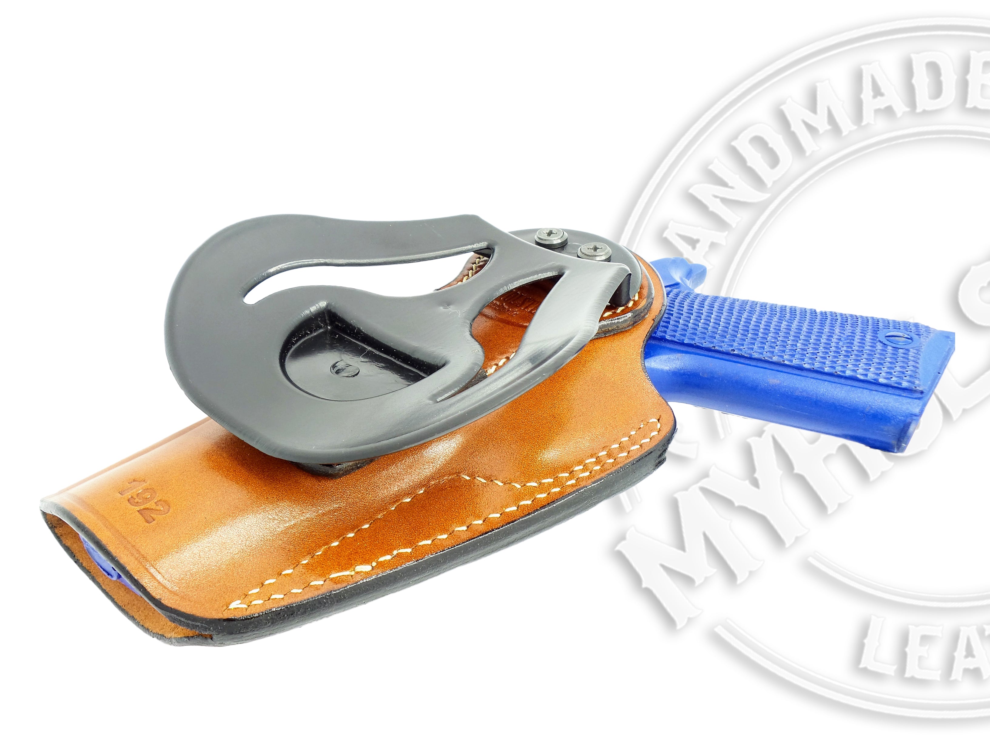 Springfield Armory Micro Compact 1911 OWB Quick Draw Right Hand Leather Paddle Holster