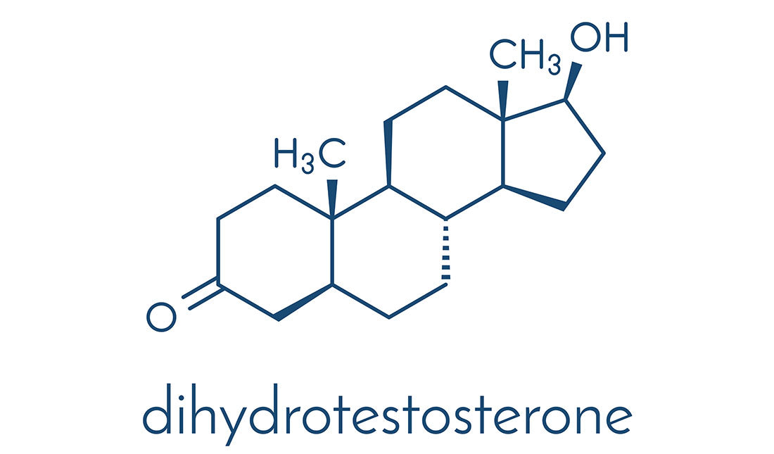 dihydrotestosterone hormone molecule
